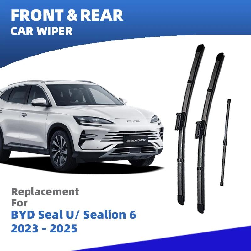 RHD Front Rear Windshield Wiper Blades For BYD Seal U SEALION 6 SA3 2022-2025 Song Plus Windscreen Window Brushes Accessories 3pcs