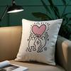 Funny K-Keith H-Harings Art Pillow Case Short Plush Print Cushion Cover Square Throw Pillow Covers Sofa Home Decor