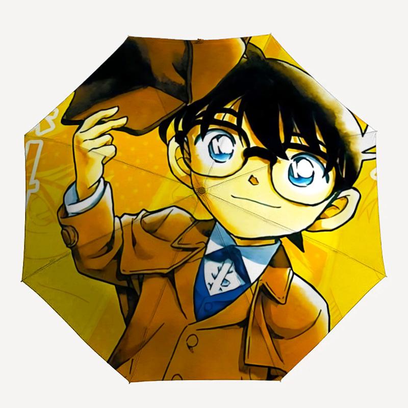 

1pc Detective Conan Automatic Folding Umbrella, Automatic Folding Umbrella with 8 Ribs, Convenient for Outdoor Use 074