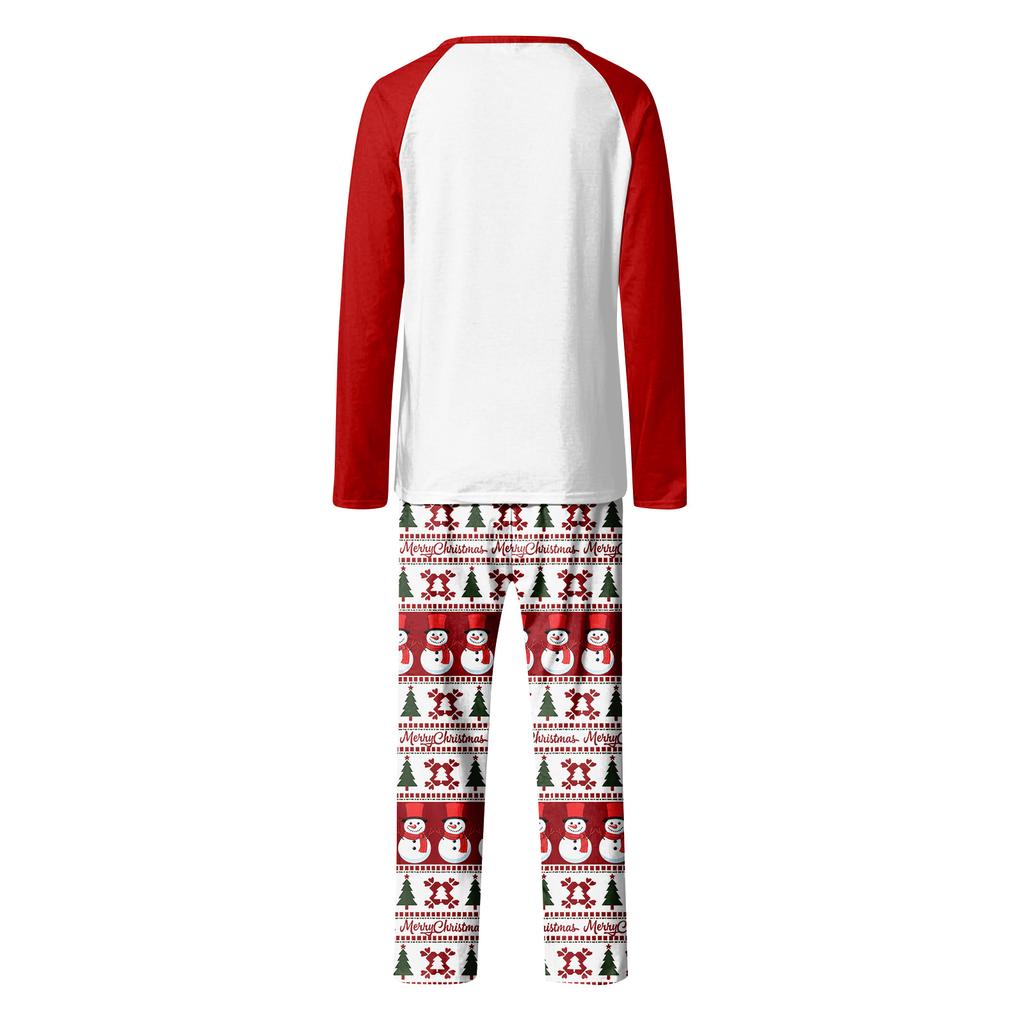 Family Matching Print Sets Pajamas Loungewear Outfits Family Matching Long Sleeve Tops+Pants Set