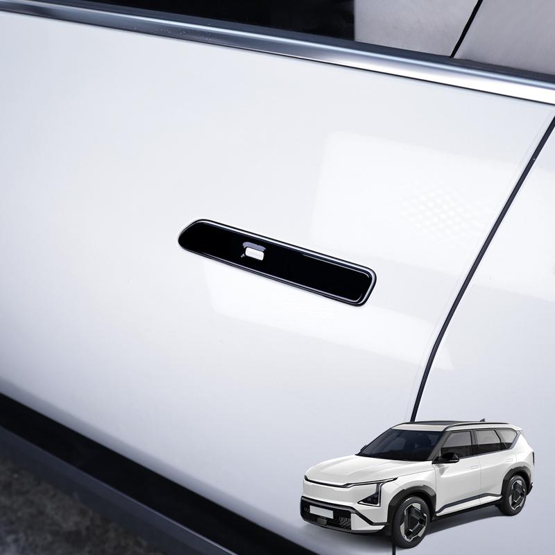 For Kia EV5 2024 2025 LHD/RHD 4PCS Carbon Fiber /Black External Door Handle Cover Trim External Accessories