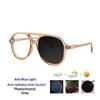 Fashion Pilot Oversized Reading Glasses Woman Flower Double Bridges Eyeglasses Frames Female Anti Blue Light Presbyopia Eyewear