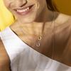 Luxenter Collier de zirconium brillant finition en rhodium - Nakha