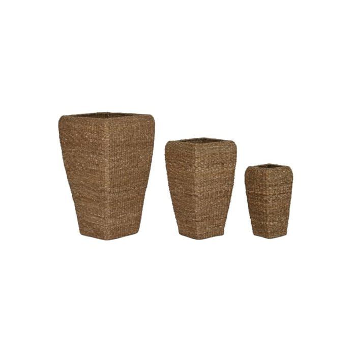 Set Metall Blumentöpfe - Home ESPRIT - 3 Stück - Natur - Mehrfarbig - 40x40x70 cm