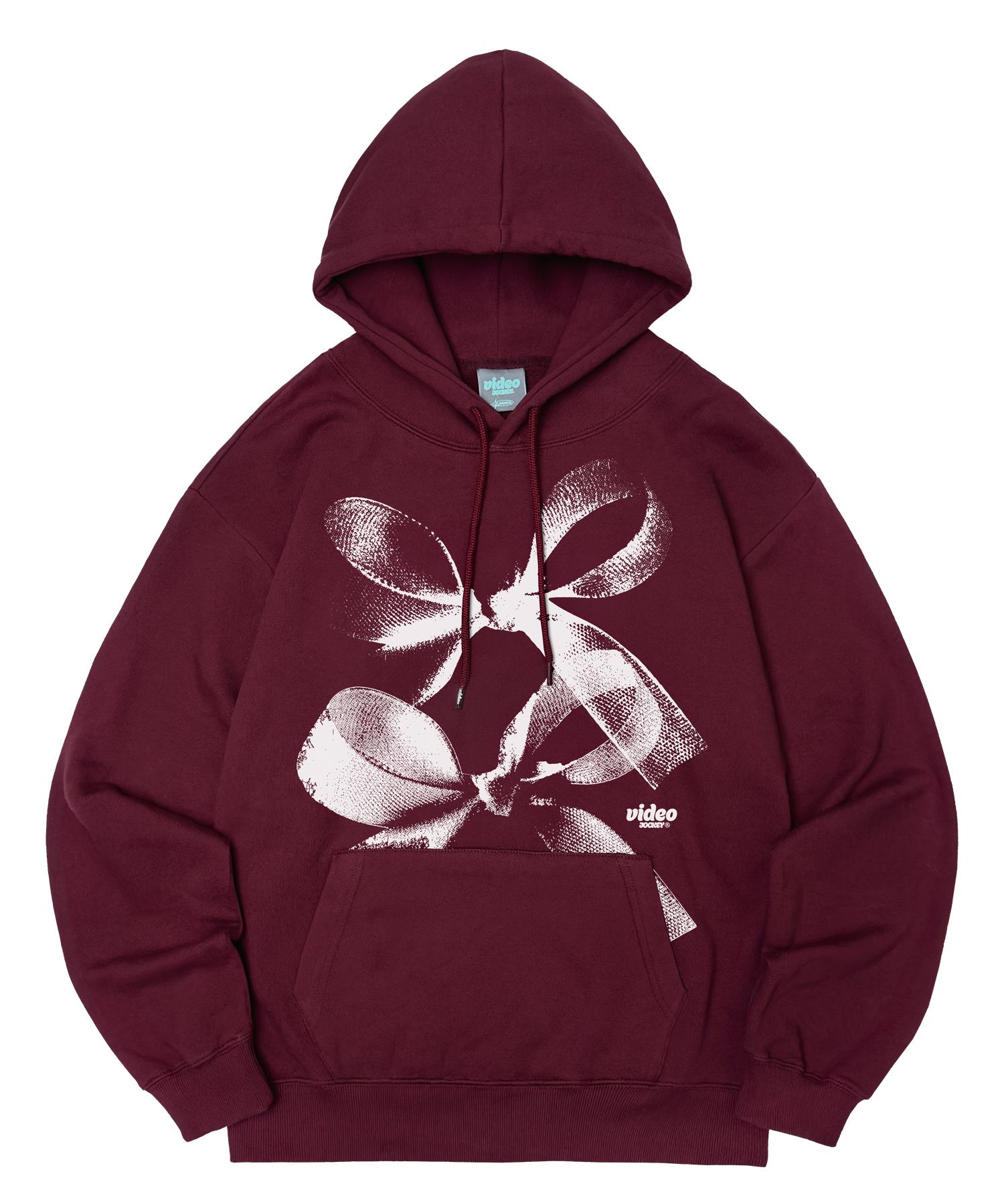 Video Jaki Two-Ribbon Hoodie [Burgundy] M