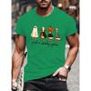 Summer Round Neck Halloween Ghost & Goose Graphic 3D Print T-shirts Fashionable Casual Short Sleeved Men's T-shirts