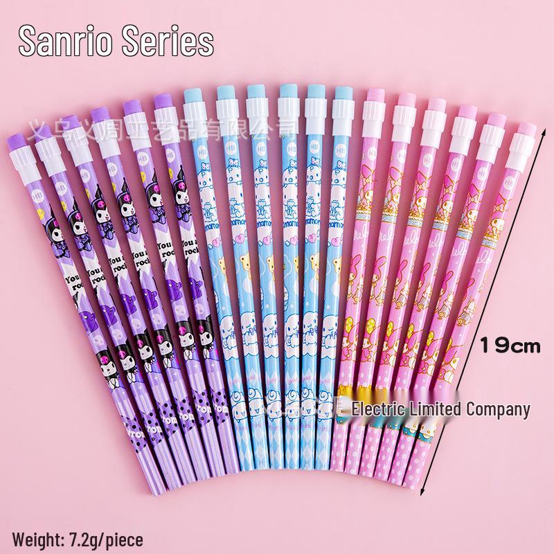HB Cartoon Pencil with Large Eraser - Smooth Writing Student and Children s Stationery Reward Gift HB
