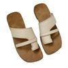 Rindslederversion~ Koreanisches Ein-Wort mit Zehensteg-Cool-Slipper-Set für Damen zum Tragen 2025 Sommer-Strandschuhe Flachboden-Vierkantkopf-Sandalen