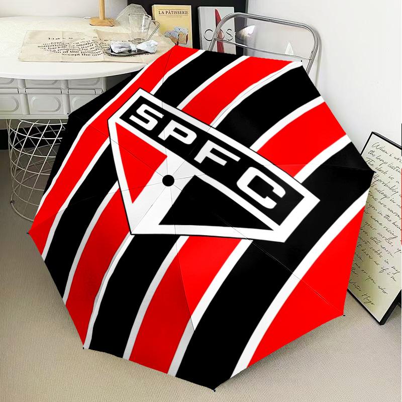 1PC Paulo Fc Emblem Printed Umbrella Folding umbrella, automatic umbrella 8-Frame for Travel, camping Fan gifts Christmas Gifts