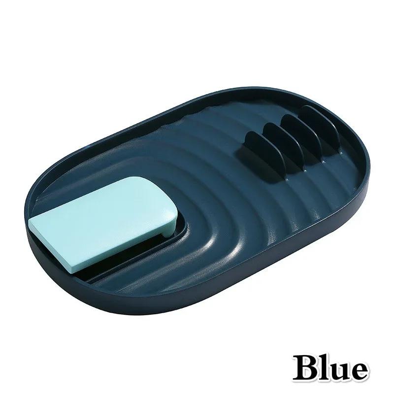 Plastic Pan Pot Cover Lid Rack Stand Spoon Holder Kitchen Tools Kitchen Spoon Holder Plastic Collapsible Support Kitchen Gadgets