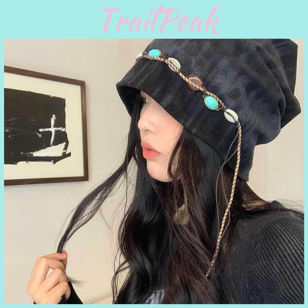 Bohemian Cap Beaded With Tassels Windproof Function For Women Fall Winter And