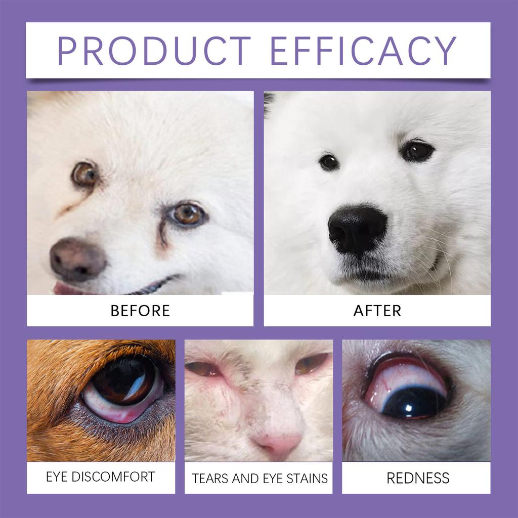 Pet Eye Wash To Remove Tear Marks, Eye Cleaning Care, Gentle Moisturizing And Dirt Removal 30ml