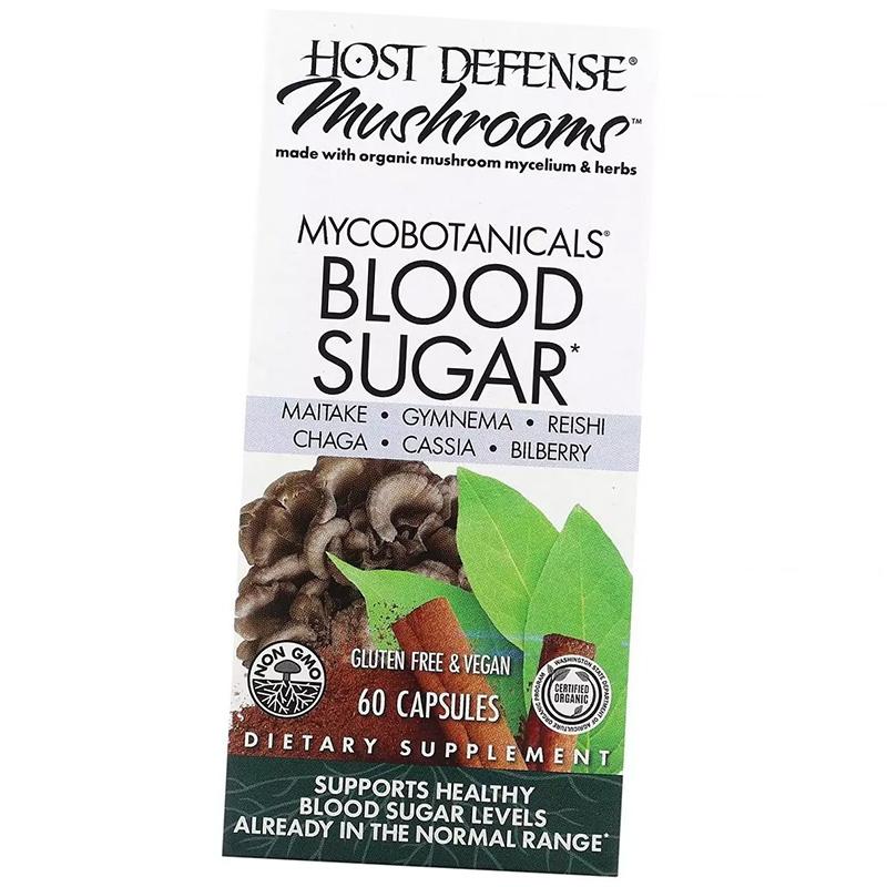 Грибы для нормализации уровня сахара, MycoBotanicals Blood Sugar, Fungi Perfecti  60капс (71441013)