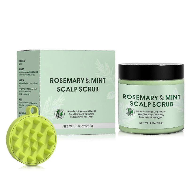 Rosemary Scalp Scrub, Scalp Exfoliation, Scalp Scrub for Building, Hair Scrub for Scalp, Nourishing Detox Hair Care with Scalp Massager