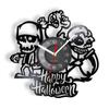 Happy Halloween Nacht Wanddekoration Vinyl Schallplatte Wanduhr Totenkopf Skelett & Geist Vintage Uhr Horror Dekoration Wanduhr