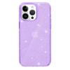 For iPhone 13 Pro Max Clear Sparkly Powder Glitter Shiny Soft TPU+Hard PC Back Cover