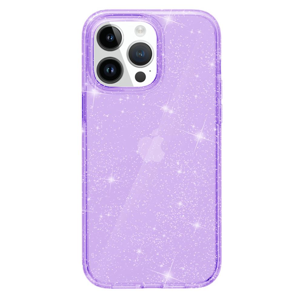 Für iPhone 13 Pro Max Transparent Glitzernder Puder Glitzer Glänzend Weiches TPU+Harte PC Rückseite