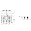 MDS300A 1600V Rectifier, 3 Phase Resin Packed Three Phase Bridge Rectifier Electronic Components Rectification Module