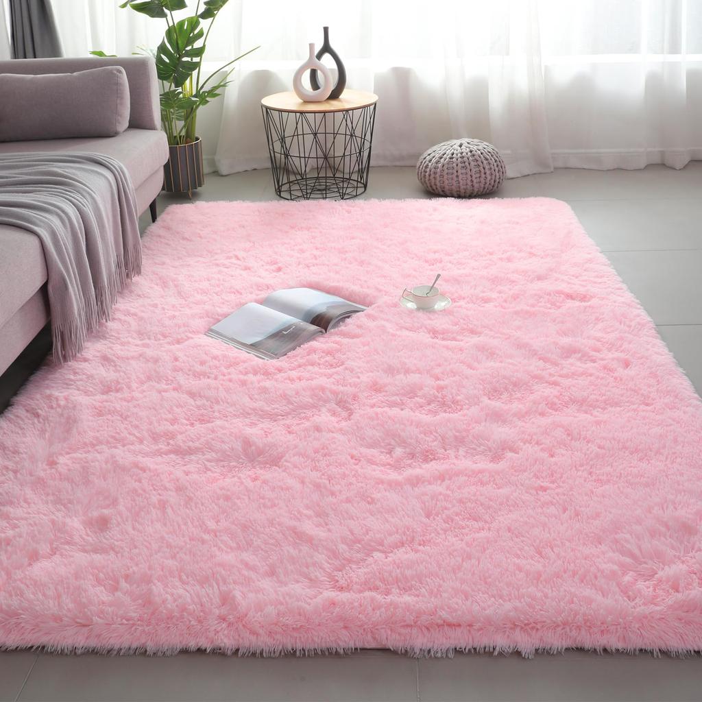 Ultra-Soft Puffy Rug, Bedroom & Living Room Indoor Floor Mat, Nursery Carpet, Children's Girls' Room Home Decor