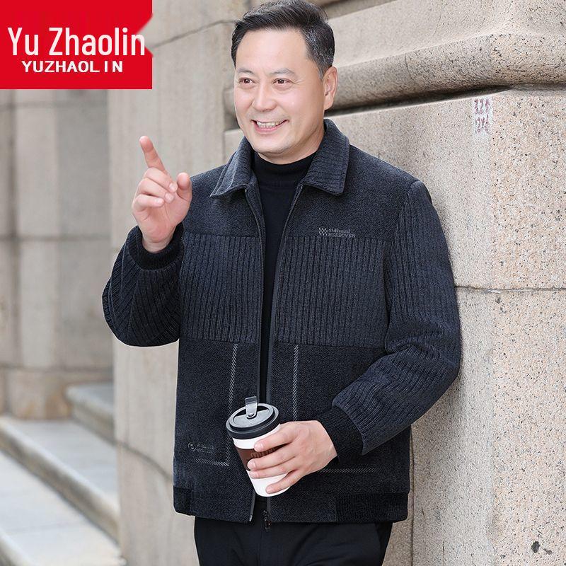 Dad's 2024 Casual Spring/Autumn Jacket for Elderly Men - Ideal for 50-Year-Olds and Up.