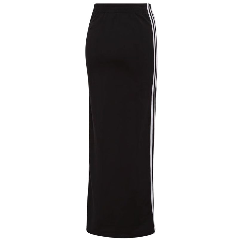 Adidas Originals Sports Lifestyle Series Striped Fashion Comfortable Breathable Mid-Rise Casual Long Skirt Women skirts Black FH7994