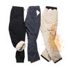 Men's Fleece-Lined Thickened Loose-Fit Trousers for Autumn and Winter Warmness-Retaining Cuffed Leggings Shearling Fleece Casual Long Trousers for Men