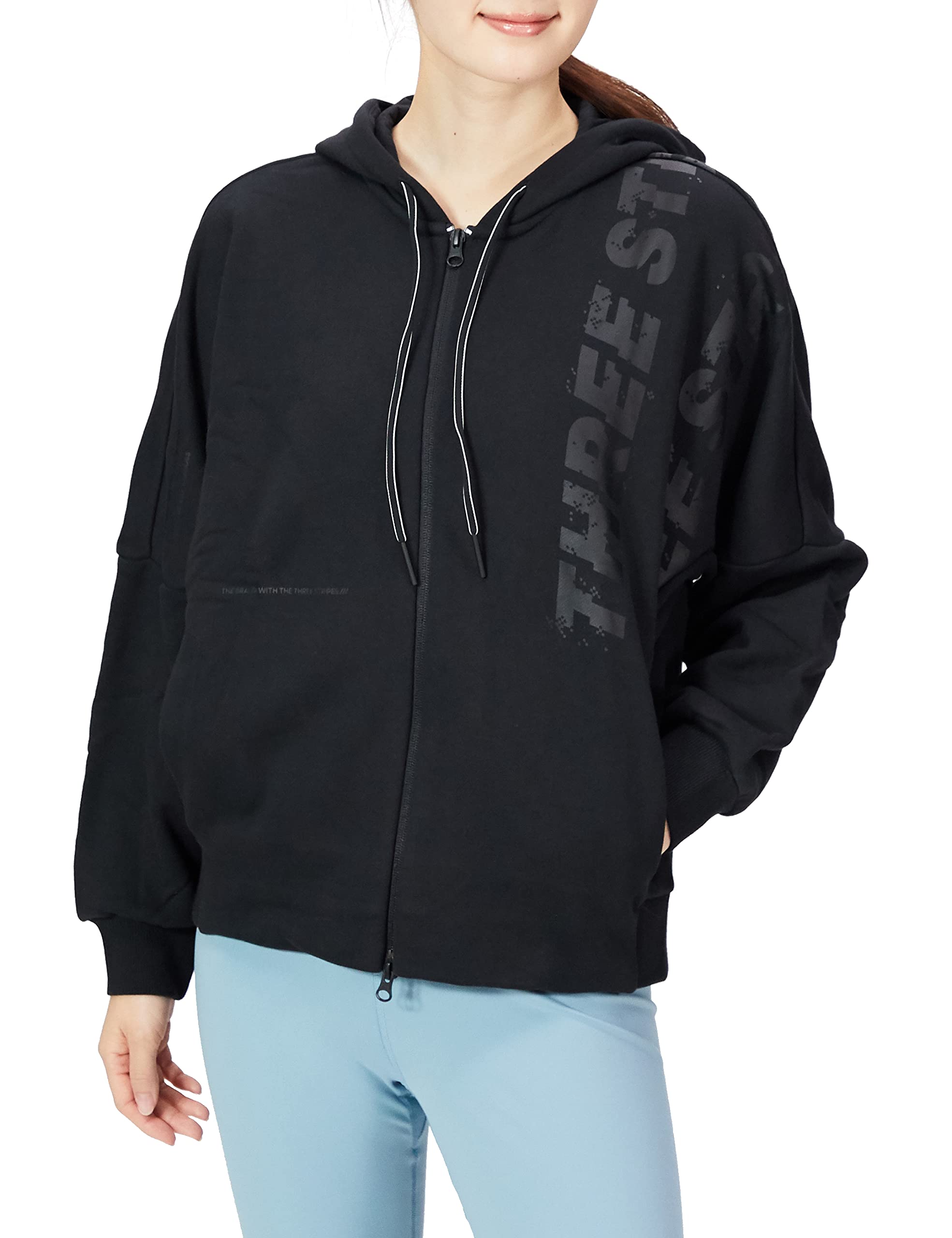

Adidas Word Hoodie 25071 Black Japanese Size M Full-Zip Women s (GM0695),