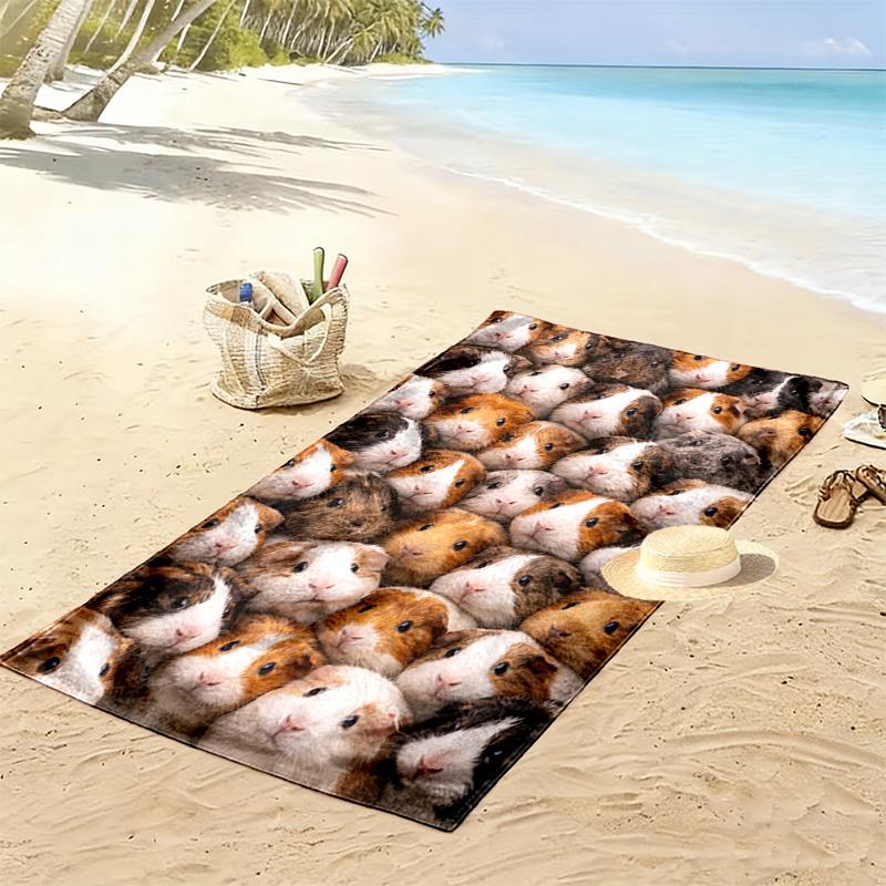 Guinea Pigs Print Beach Towel, Large Soft Quick Dry Towel for Beach Camping Swimming