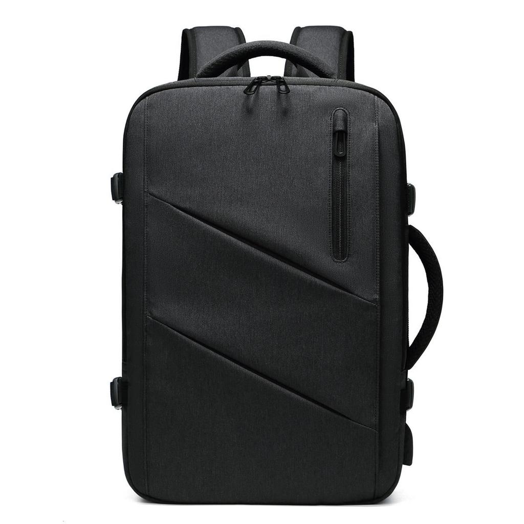 Men's Expandable Oxford Cloth Laptop Backpack - Large Capacity & Multifunctional for Business Travel