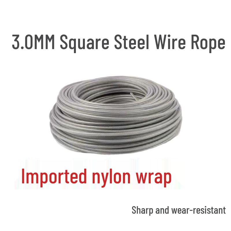 Durable Steel Wire Twisted Tooth Weeding Rope - Wear-Resistant for Grass Cutting.