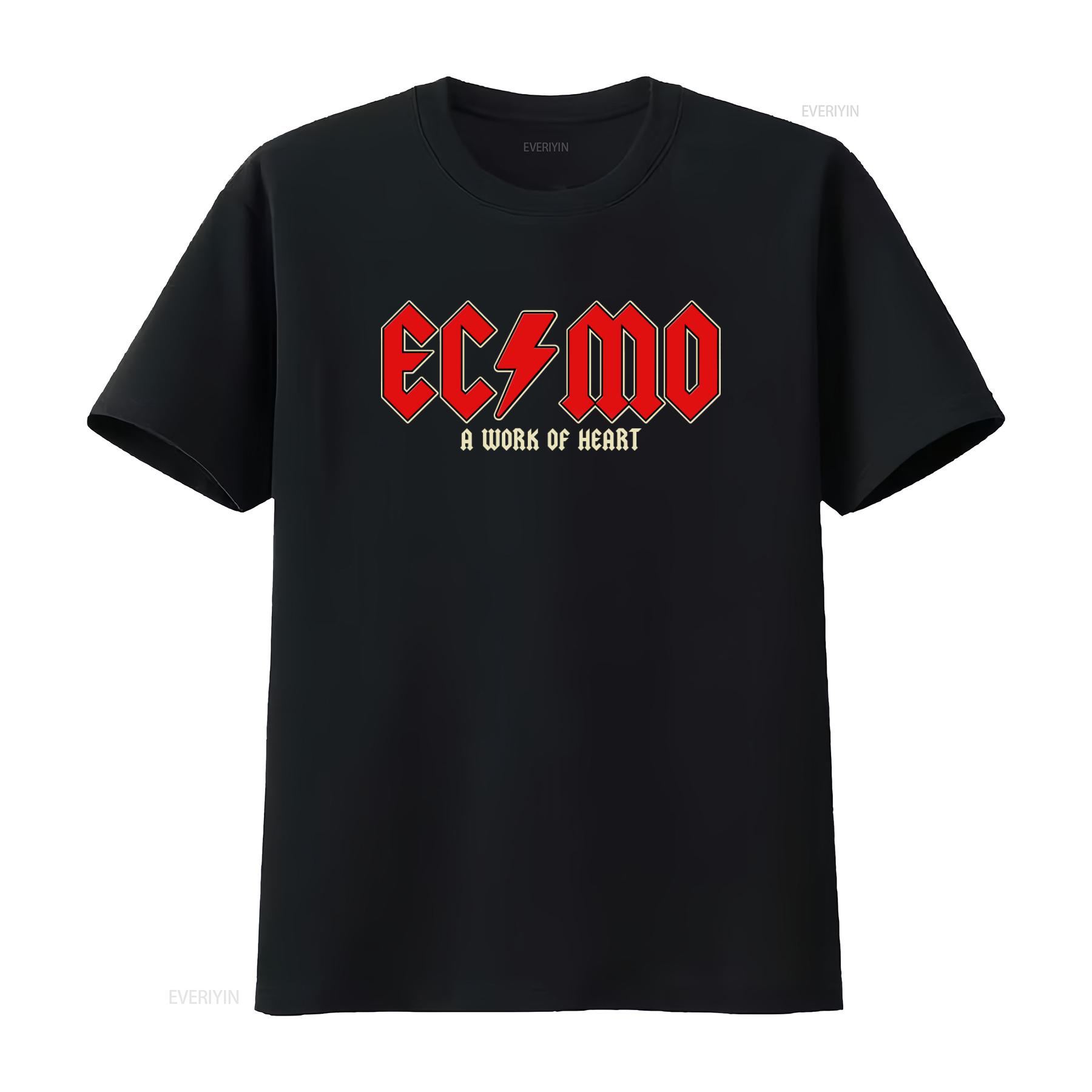 

ECMO Nurse T Shirt A Work of Heart Design for CVICU Trauma Specialists vintage Washed Top For Everyday Wear Stylish streetwear 4XL