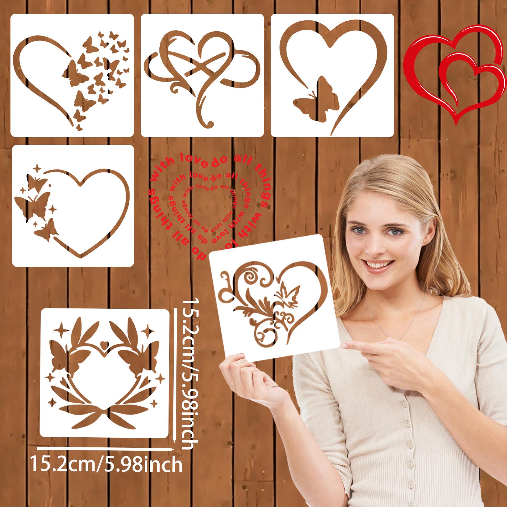 

Heart Painting Templates Set - Pack of 6