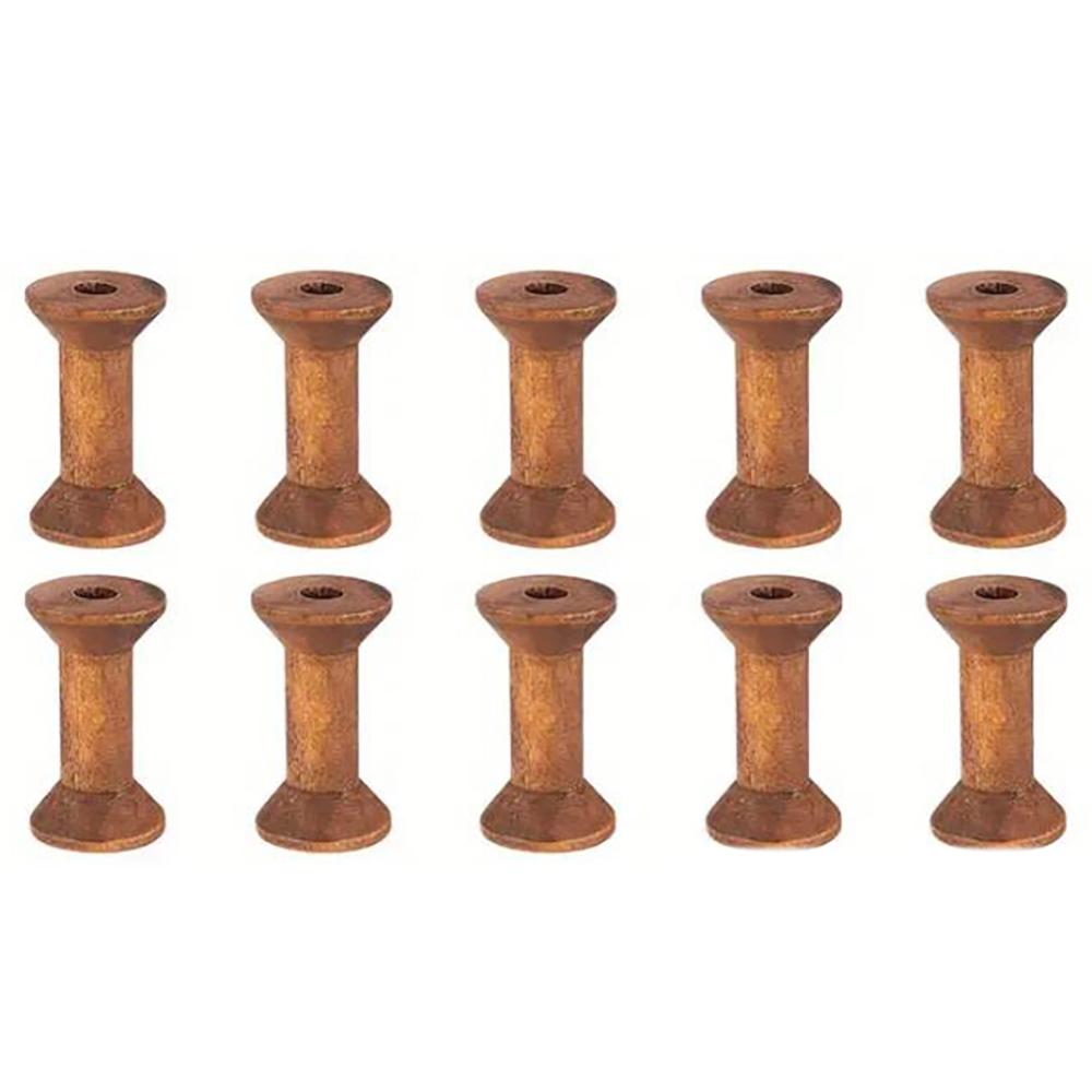 10/20X Vintage Wooden Spools DIY Reels Organizer for Sewing Ribbons Twine Wood Crafts Tools Thread Wire Spool Needlework Supplie