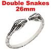 Stainless Steel Snake-Shaped Penis Cock Ring Delayed Ejaculation Erection Ring Semen Locking Rings Glans Massage Sex Toy for Men