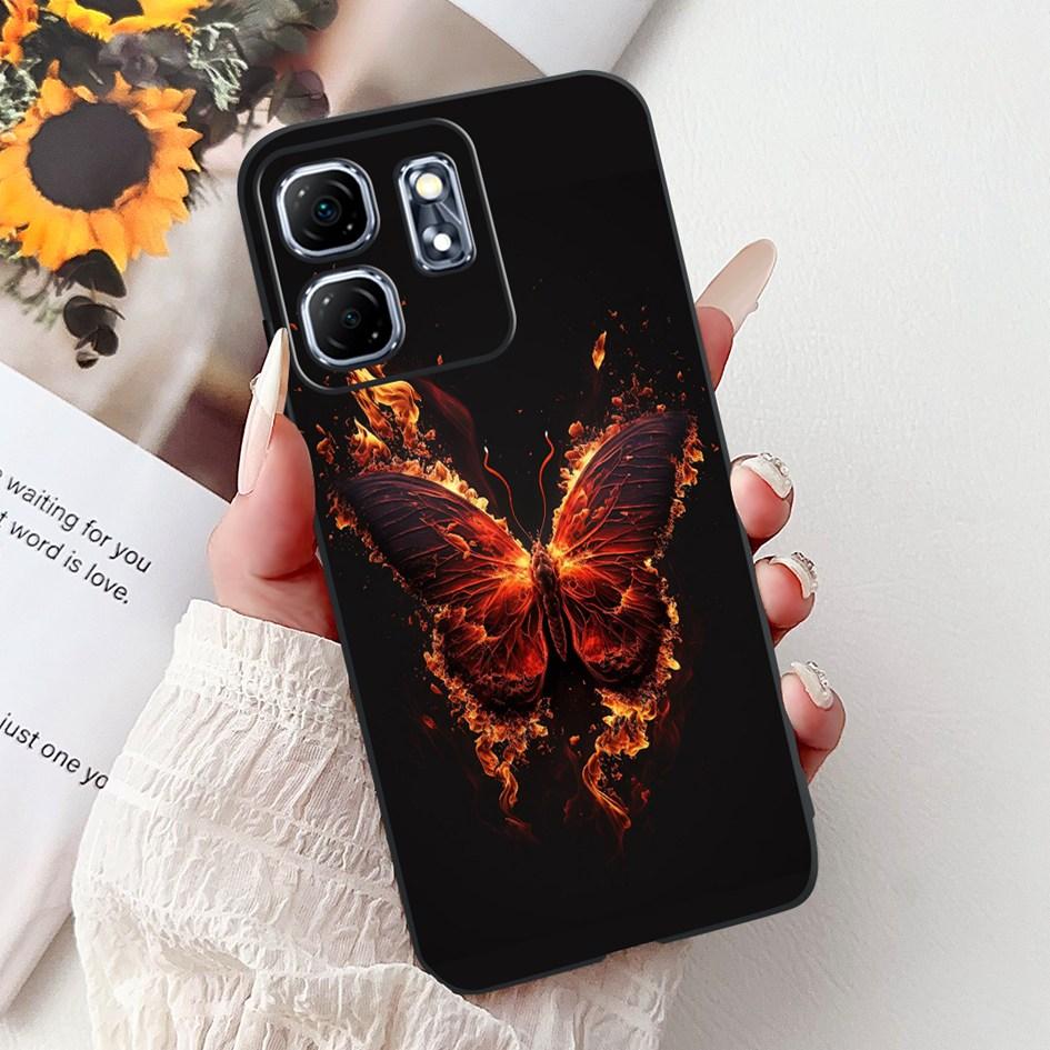 For Infinix Hot 50i Case X6531 New Fashion Flower Love Heart Pattern Soft Silicone Cover For Infinix Smart 9 Smart9 X6532 Bumper