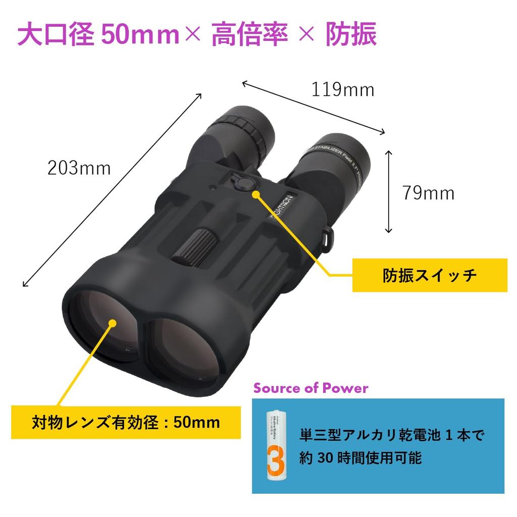 SIGHTRON SIII 18x50ED Stabilizer 18x 50mm Fully Waterproof with IPX7 Ideal for Live Concerts and Astronomical Anti-Vibration Binoculars,