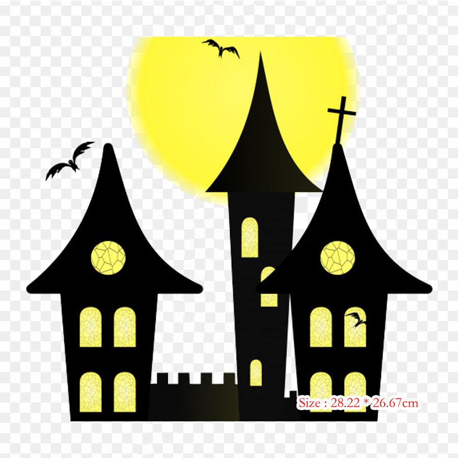 

Открытка на Хэллоуин, термопереносная печать, виниловые нашивки, наклейки для одежды, аппликации «сделай сам», моющиеся нашивки