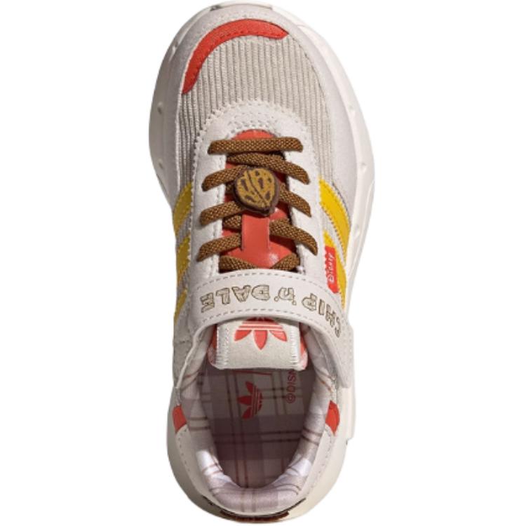 Disney X Adidas Originals Retropy F2 Slip Resistant Cushioning Low Top Kids' Running Shoes Beige Yellow Kids' Sneakers IH3501