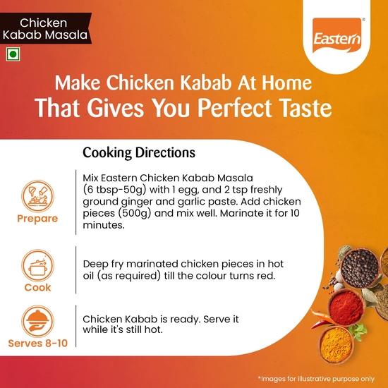 Eastern Chicken Kabab Masala Powder | No Added Preservatives | Prepare Delicious Chicken Kababs, Chicken Fry and Chicken 65 At Home | 100g