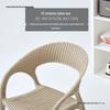 Waterproof Outdoor Rattan-Style Garden Chair with Backrest