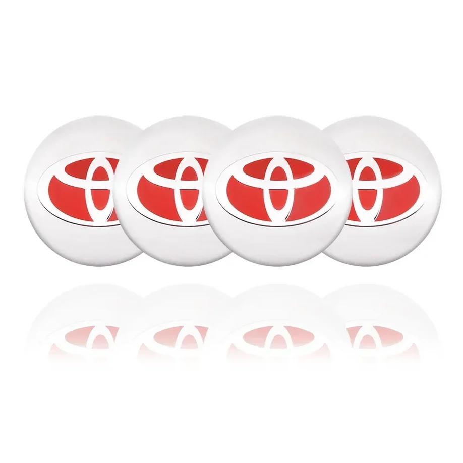 4pcs 56+60mm Car Styling Wheel Hub Center Caps Rim Cover Badge Emblem Stickers For Toyota Corolla Yaris CHR Rav4 Auris Avensis