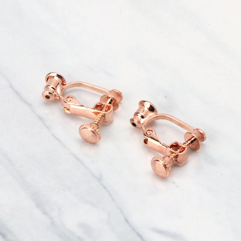 2 Pieces Clip-on Earring Converters Non-pierced Ear Hoop Comfort Skin Easy Open