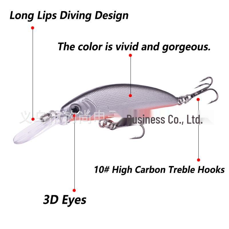 Sinkender Langlippiger Minnow Tomb Raider Simulationsköder für Hecht & Barsch