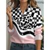 Nuova Moda Estiva Camicie da Donna con Bavero Casual Bottoni Manica Lunga Quotidiano Weekend Top Astratti Stampa Floreale Blusa Larga Casual