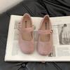 Retro Versatile Round Head Flat Bottom Shallow Mouth Single Shoes Women's 2025 Autumn New Temperament One Word with Skirt Mary Jane Shoes