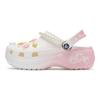 Crocs Sabot Plateforme Classique 811 Fabrication, Sabots à Motif Fleur de Cerisier Printemps Femmes Blanc Rose 206750-100(Team80-)