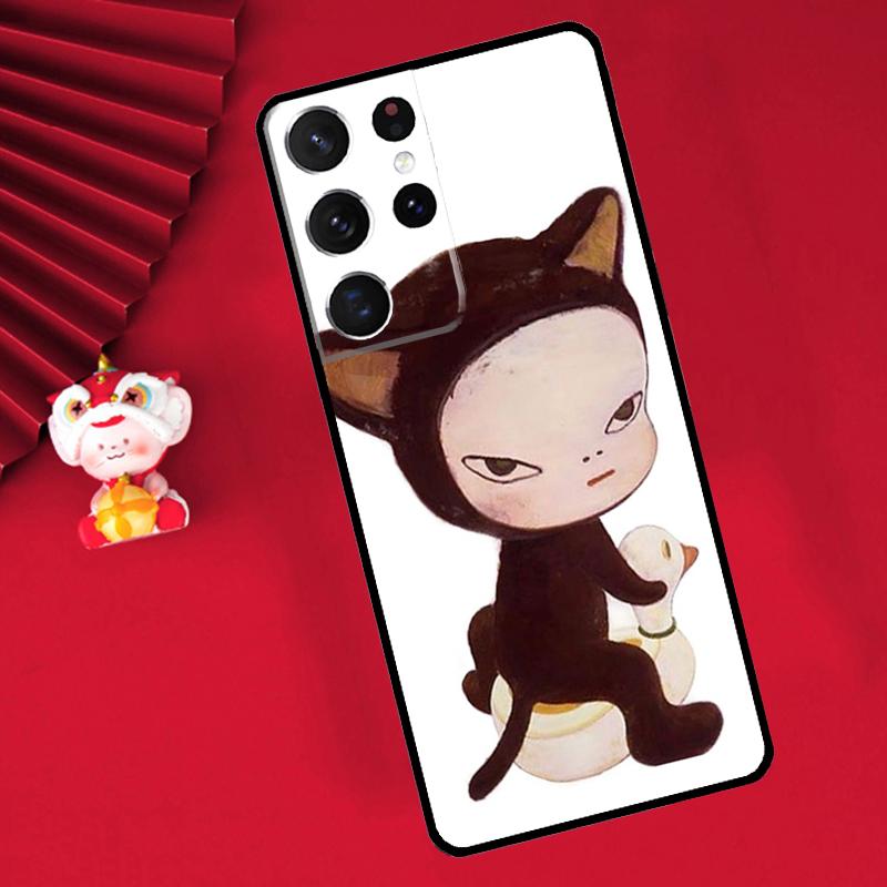 Yoshitomo Nara Case For Samsung Galaxy S25 S26 Ultra S21 S22 S20 S23 S24 Ultra Plus S10 S25 FE Cover Funda