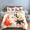 "Abstract Floral Art Decor Set" Soft Comfortable Duvet Cover Bedding Set Included 1*Duvet Cover & 2*Pillowcases Gift