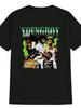 Casual Crew Neck T-shirt with "YOUNGBOY NEVER BROKE AGAIN" Print - Black Graphic Tee for Him