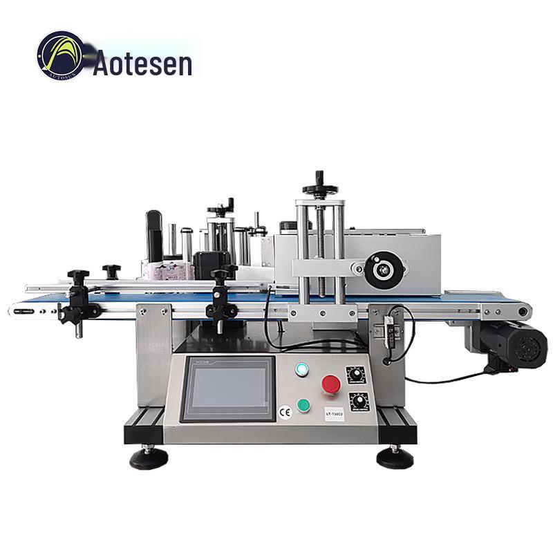 Fully Automatic Round Bottle Labeling Machine for Mineral Water, Juice, Milk, Glass, and Plastic Bottles.